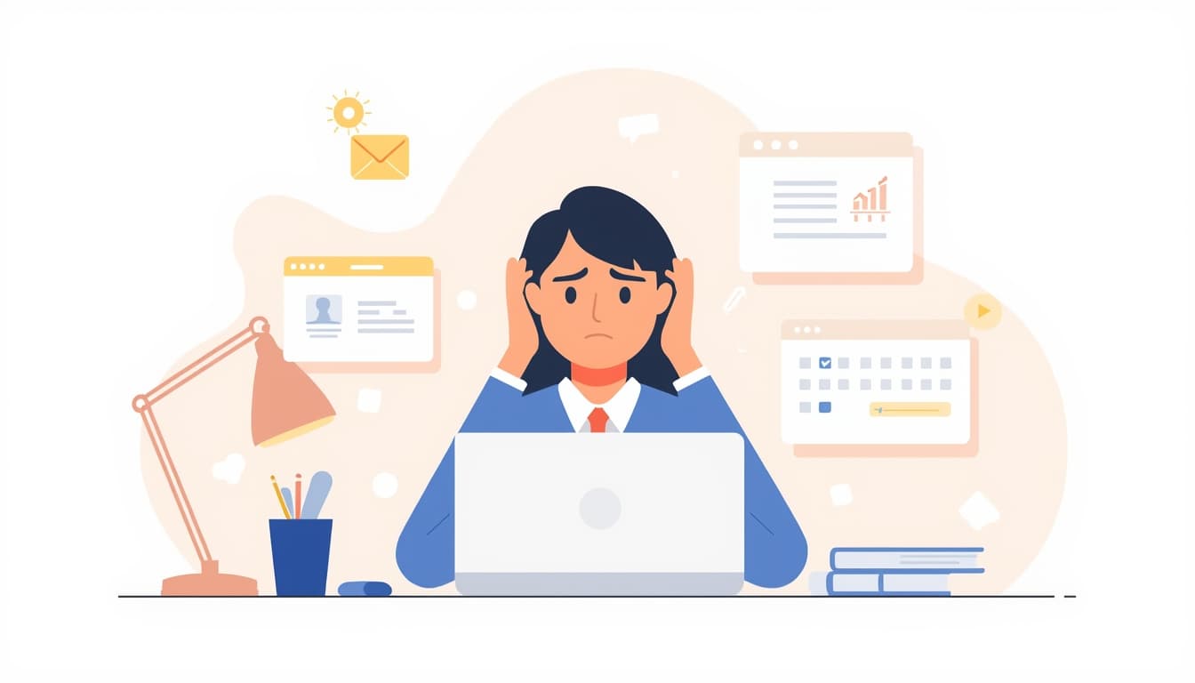 Illustration SaaS abstraite - freelance professionnel